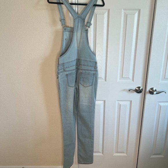 ChiQle Denim Architect Overalls Women's Light Blue Denim Jumpsuit - Small - Picture 8 of 8